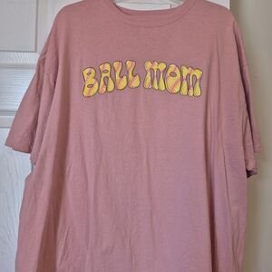 Simply Southern Kids Pink Ball Mom T-Shirt